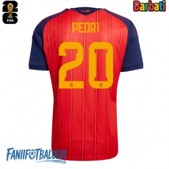 Spania Pedri Gonzalez #20 Tricou Fotbal Replică Mondial 2026 Barbati Acasa